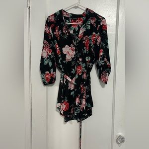 Torrid Wrap Tie Floral Blouse